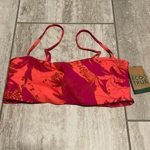 Volcom Small Orange Floral Bikini Top